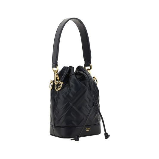 Fendi Black Calf Leather Bos Taurus Backet Bag