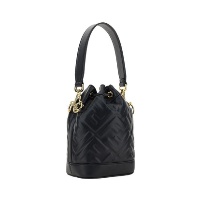 Fendi Black Calf Leather Bos Taurus Backet Bag