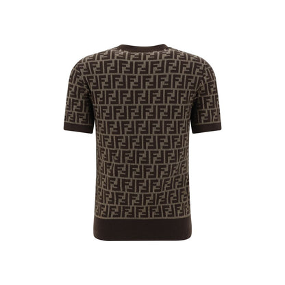Fendi Brown Cotton T-Shirt
