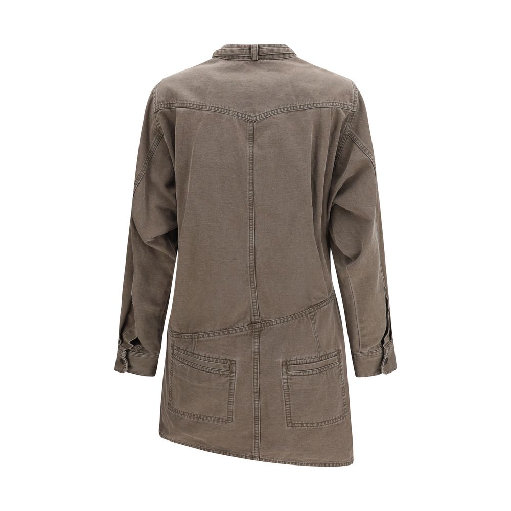 Marant Etoile Brown Cotton Casual Dress