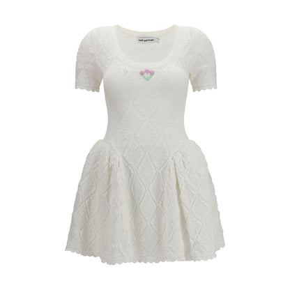 Self-Portrait White Polyester Casual Dress