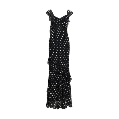 Self-Portrait Black Viscose Casual Dress