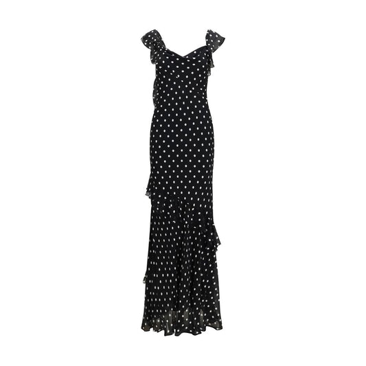 Self-Portrait Black Viscose Casual Dress