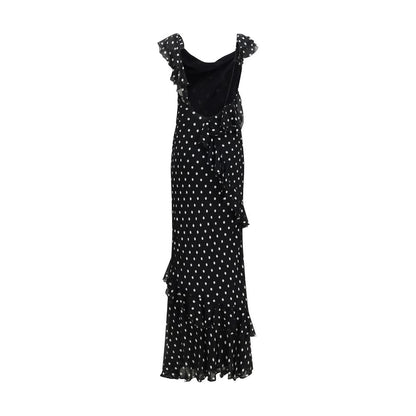 Self-Portrait Black Viscose Casual Dress