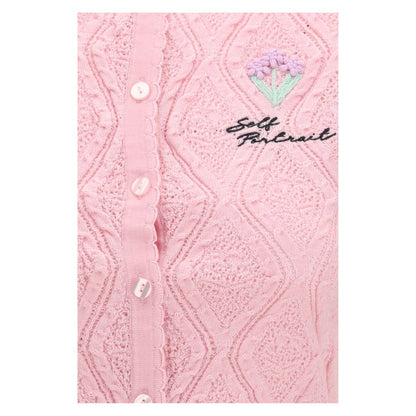 Self-Portrait Multicolor Cotton Blouse