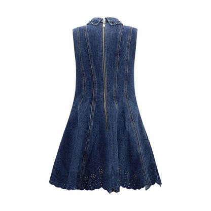 Self-Portrait Blue Cotton Casual Dress