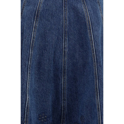 Self-Portrait Blue Cotton Casual Dress