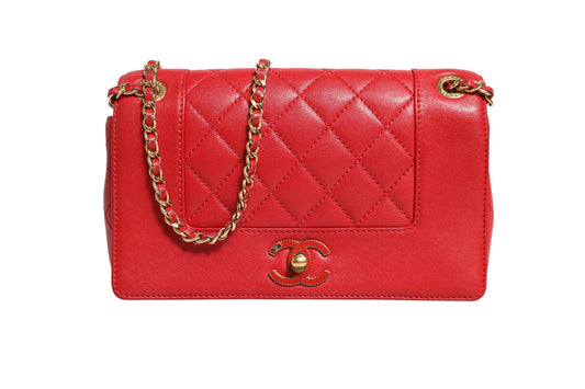 Chanel Burgundy Sheepskin Quilted Leather Mademoiselle Flap Bag