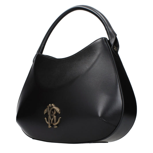 Roberto Cavalli Black Leather Handbag
