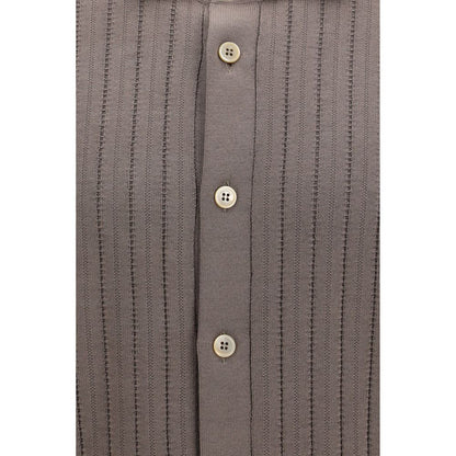 Brunello Cucinelli Brown Cotton Shortsleeve Shirt