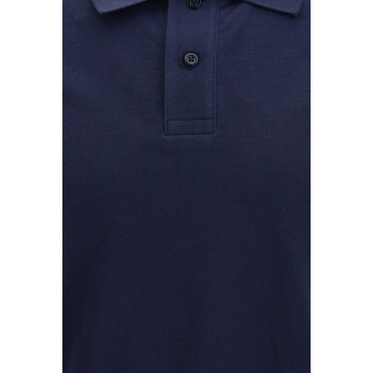 Moose Knuckles Blue Cotton Polo Shirt