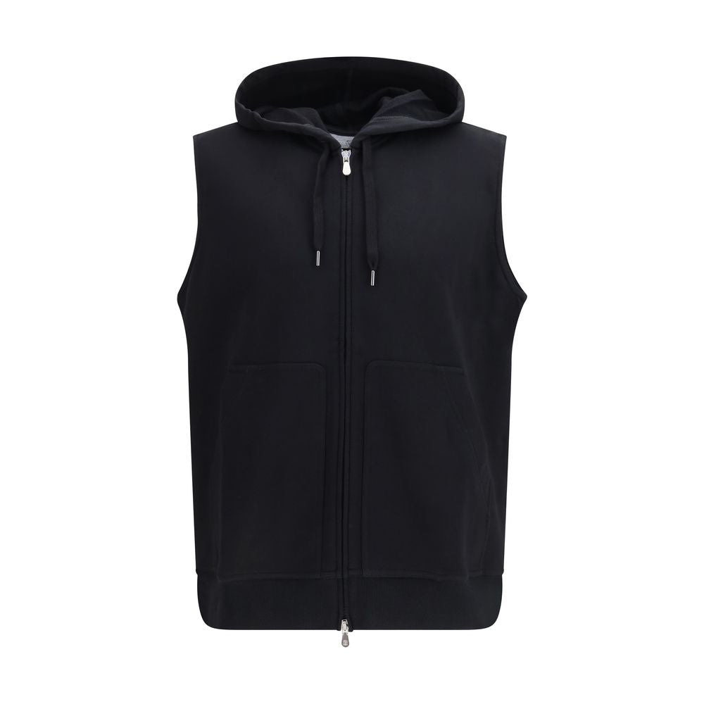 Brunello Cucinelli Black Cotton Sweatshirt