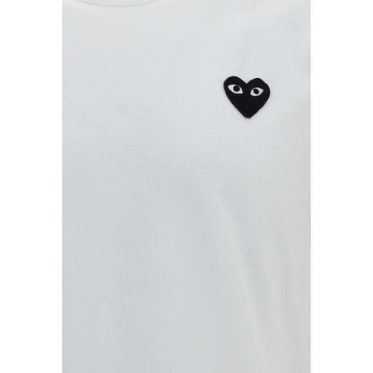 Comme Des Garçons Play White Cotton T-Shirt