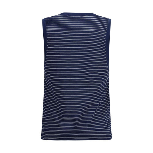 Ami Paris Blue Cotton Tank Tops