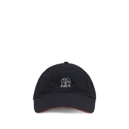 Brunello Cucinelli Blue Cotton Cap (Baseball Hat)