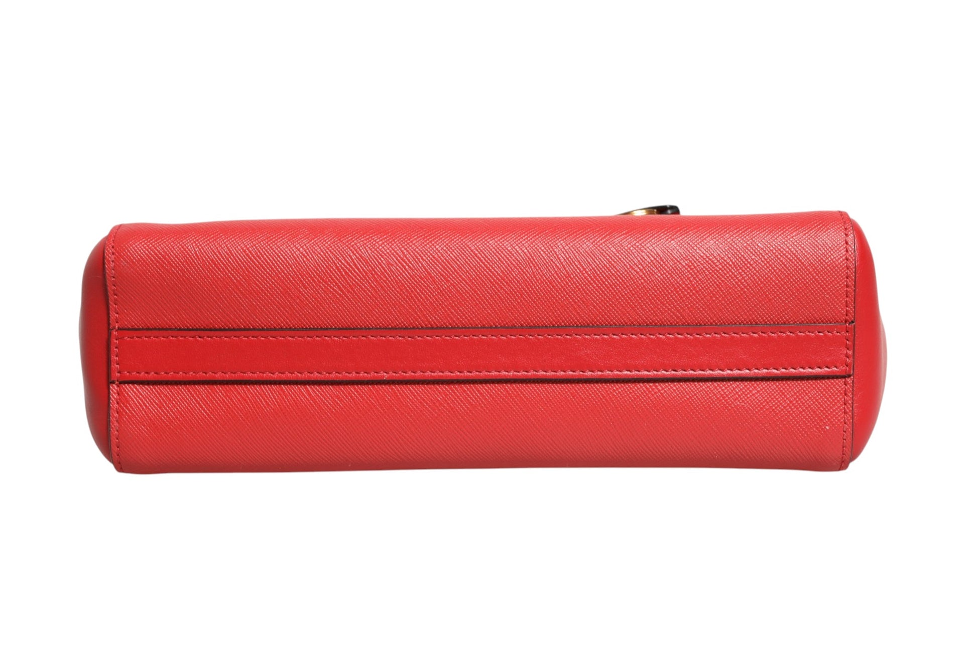 Prada Red Saffiano Lux and Soft Leather Small Tote