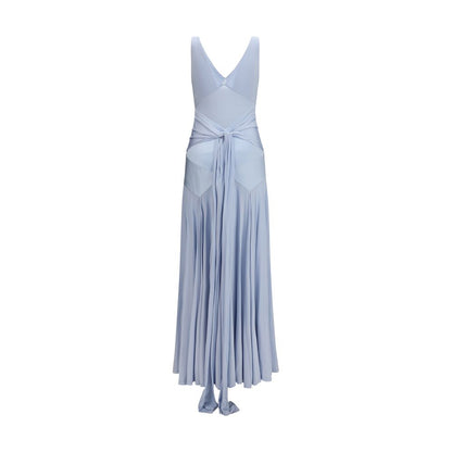 Self-Portrait Blue Viscose Casual Dress