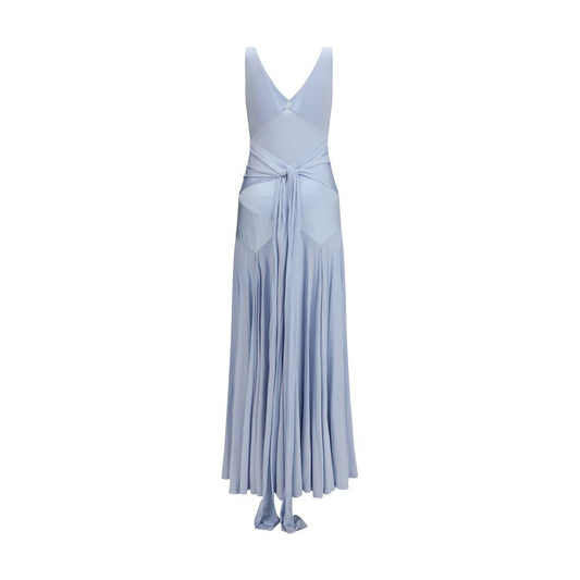 Self-Portrait Blue Viscose Casual Dress