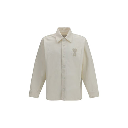 Ami Paris Beige Cotton Denim Jacket