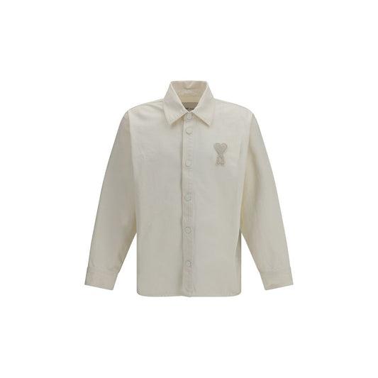 Ami Paris Beige Cotton Denim Jacket
