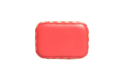 Chanel Raffia Jute Striped Mini Vanity Case