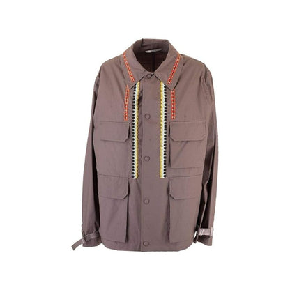 Valentino Brown Cotton Coat