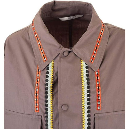 Valentino Brown Cotton Coat