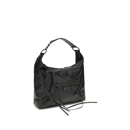 Balenciaga Black Lamb Ovis Aries Aries Shoulder Bag