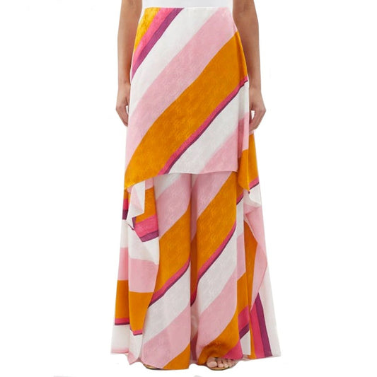 Fendi Multicolor Silk Pants