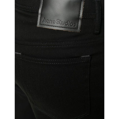 Acne Studios Black Cotton Straight-Leg Jeans