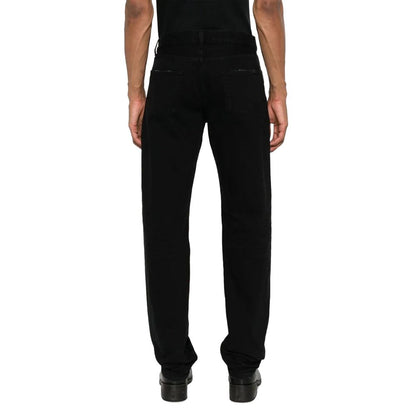 Saint Laurent Black Cotton Straight-Leg Jeans