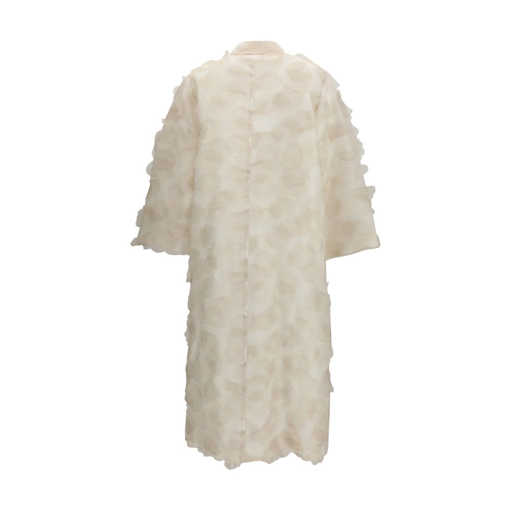 Max Mara Beige Silk Coat