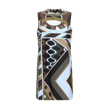 Emilio Pucci Bicolor Acetate Casual Dress