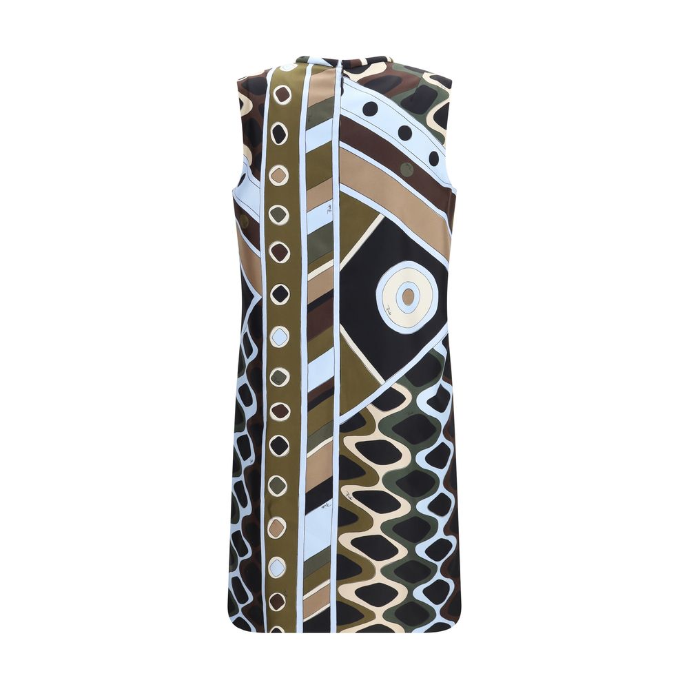 Emilio Pucci Bicolor Acetate Casual Dress