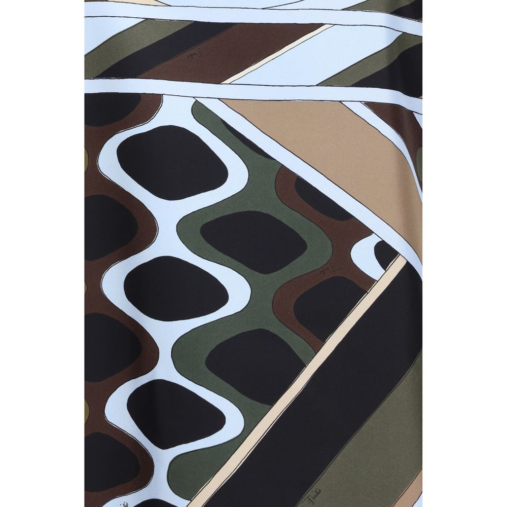 Emilio Pucci Bicolor Acetate Casual Dress