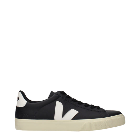Veja Black Leather Low Top Sneakers