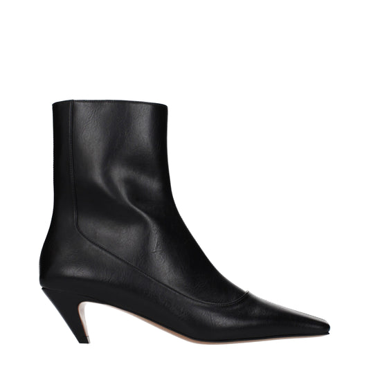 Stella McCartney Black Leather Ankle Boots