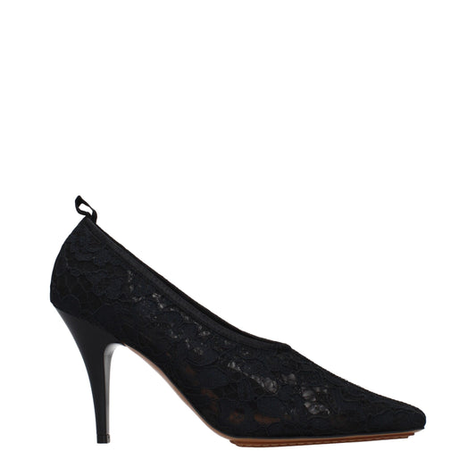Stella McCartney Black Fabric High Heel Pumps