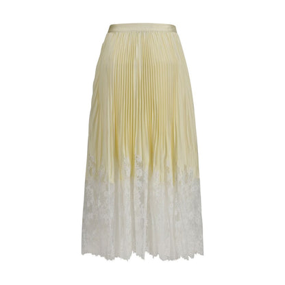 Self-Portrait Bicolor Polyester Midi Skirt