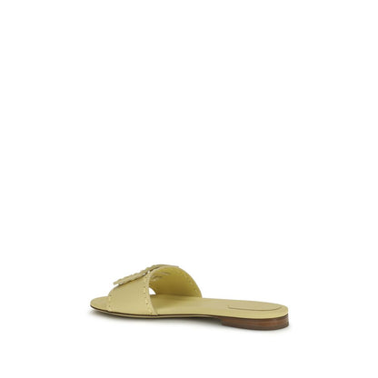 Fendi Beige Calf Leather Bos Taurus Sandals