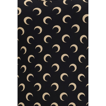 Marine Serre Black Polyamide One-Piece Swimsuit