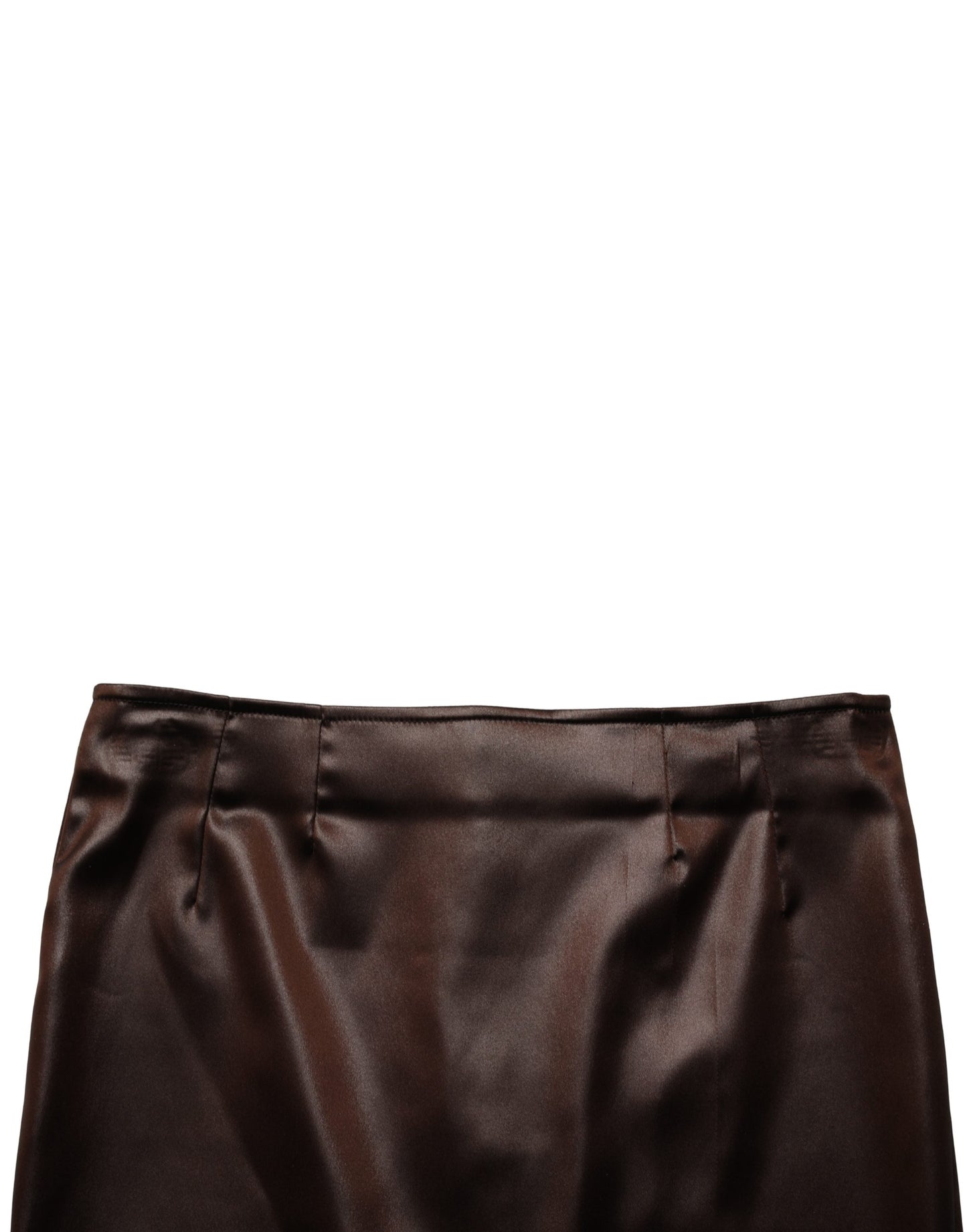 Dolce & Gabbana Brown Acetate High-Waisted Pencil Cut Skirt