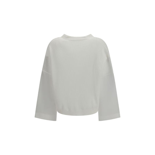 Brunello Cucinelli White Cotton Cardigan