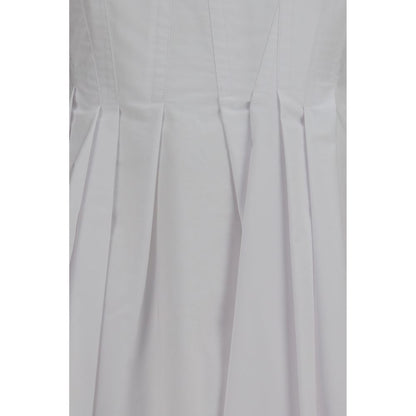 Max Mara White Cotton Casual Dress