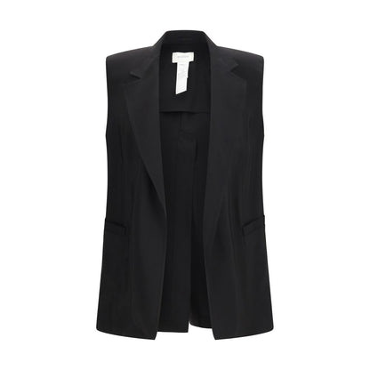 Max Mara Black Viscose Sleveless Jacket