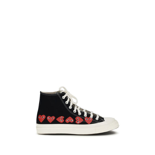 Comme Des Garçons Play x Converse Black Cotton High Top Sneakers