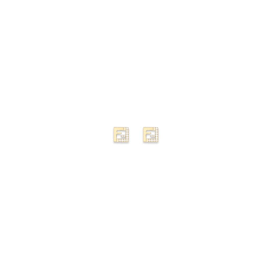 Fendi Gold Brass Earrings
