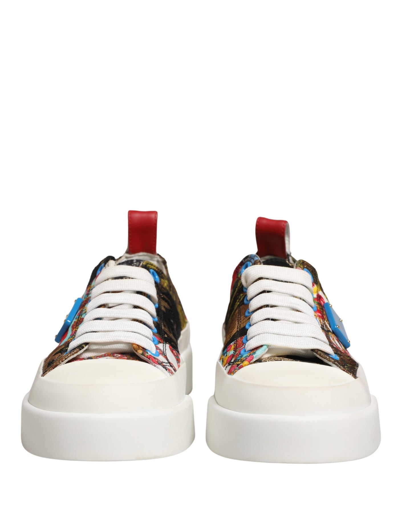 Dolce & Gabbana Multicolor Patchwork Low Top Sneakers Shoes