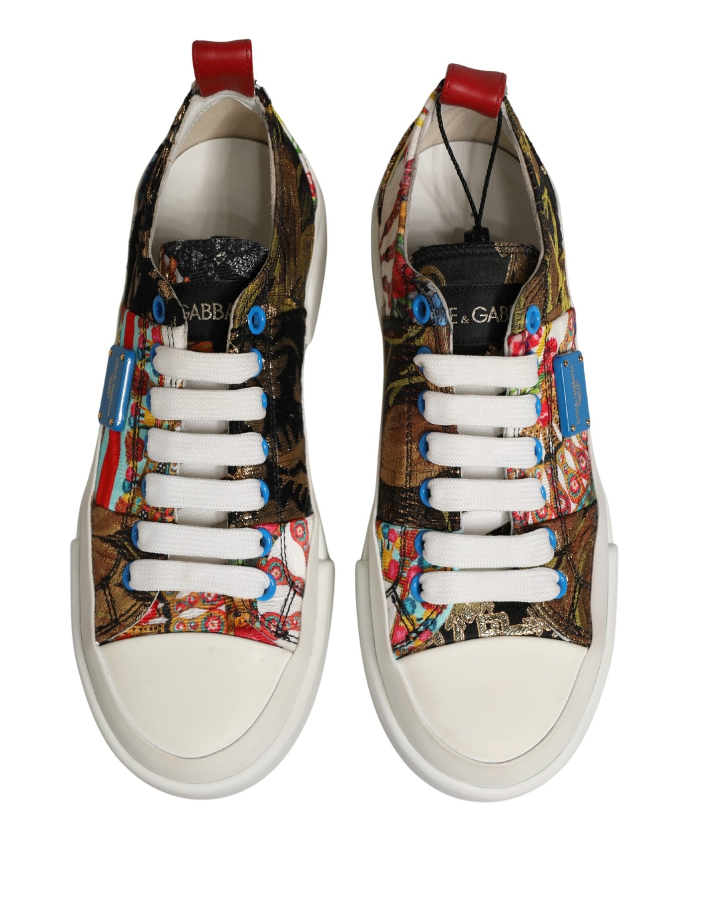 Dolce & Gabbana Multicolor Patchwork Low Top Sneakers Shoes