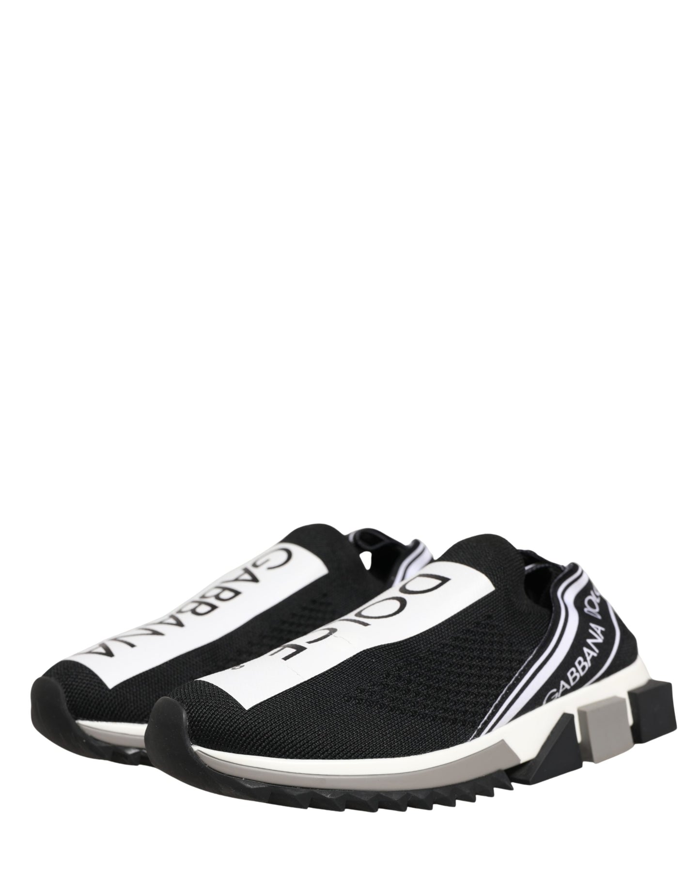 Dolce & Gabbana Black Sorrento Slip On Low Top Sneakers Shoes